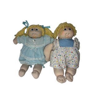 Cabbage Patch Kids - 1980's Vintage Doll Lot 2 Dolls + Clothes